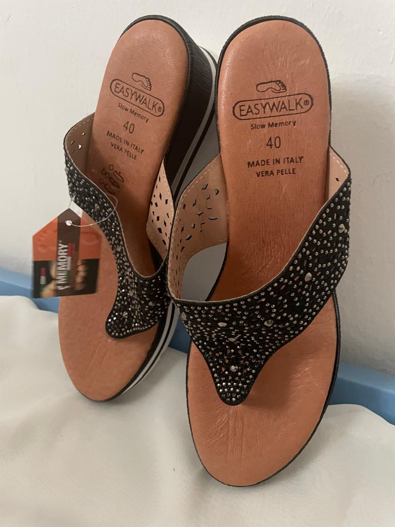 Black slippers