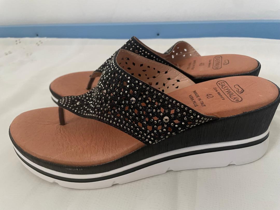 Black slippers