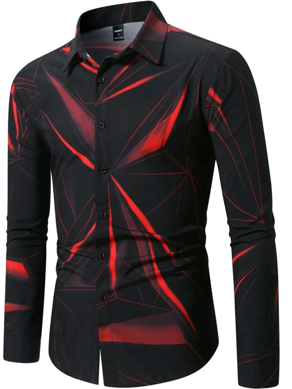 Men's Geometric long Sleeve Shirt