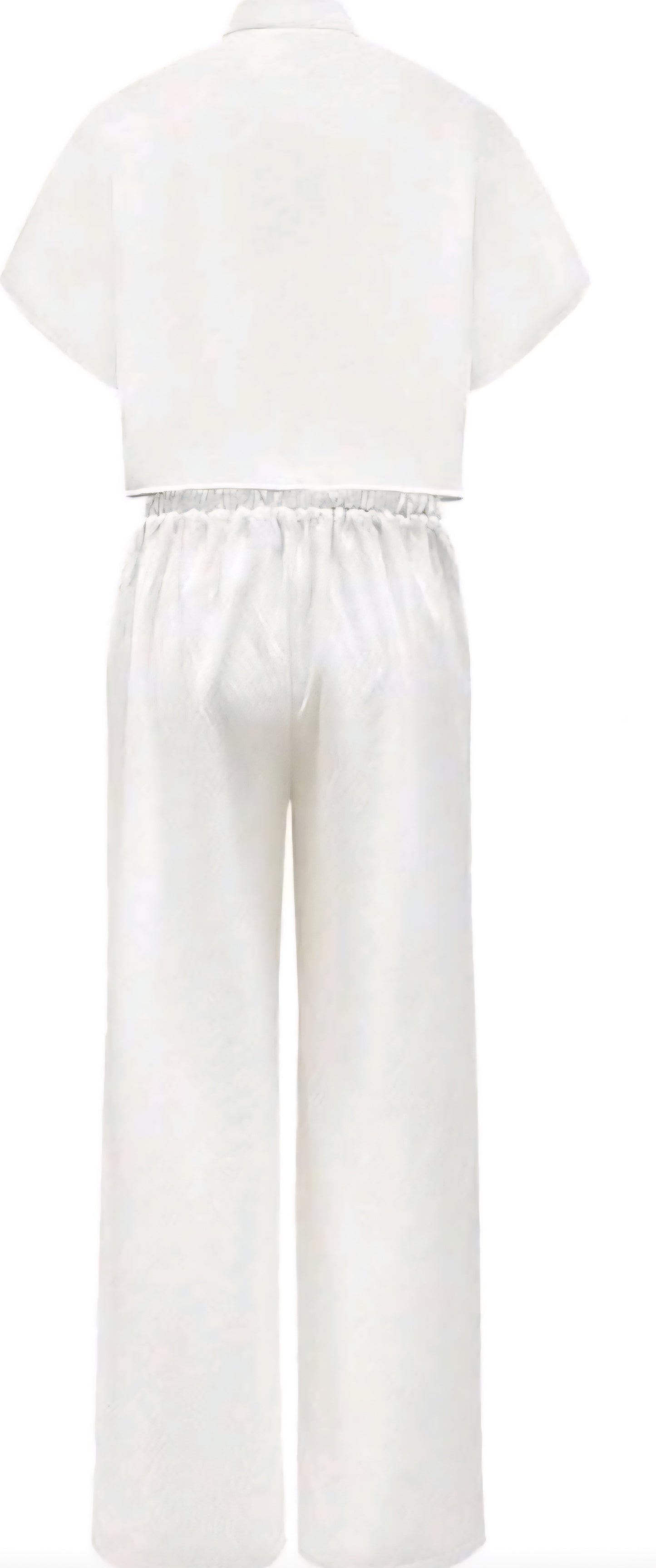 Women's 2 pisces set,short sleeve shirt & wide leg pant